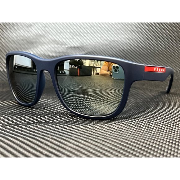 Prada Blue Rubber 59mm Men Sunglasses! New w/ box - Picture 1 of 4